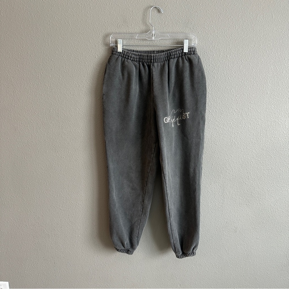 LONELY GHOST Charcoal Halloween Edition Gray Sweatpants Joggers Small